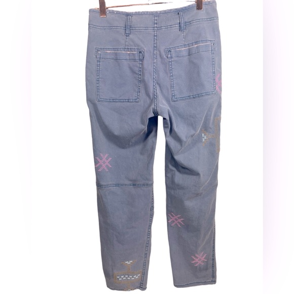 Anthropologie Pilcro The Wanderer Cross-Stitched Pants 27 - Picture 8 of 16